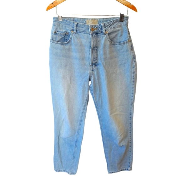 Everlane Curvy 90's Cheeky High Rise Straight Faded Blue Ankle Jeans 28 - Picture 1 of 7